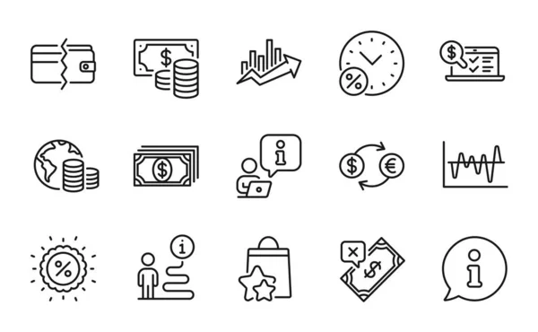 Finance Icons Set Included Icon Online Accounting Payment Payment Methods — Stock Vector