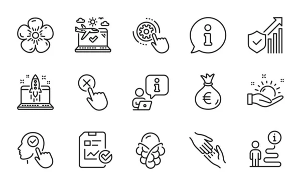 Набір Ділових Іконок Включена Ікона Натуральна Білизна Морозиво Знаки Сумки — стоковий вектор