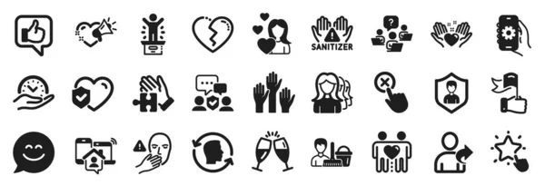 Set People Icons Leadership Life Insurance Voting Hands Icons Winner — Stock Vector