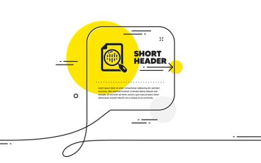 Diyagram çizelgesi simgesi. Devamlı sohbet pankartı. Analitik grafik işareti. Piyasa analizi sembolü. Sohbet mesajında analitik grafik simgesi. Yorum yap ve arka planda konuş. Vektör