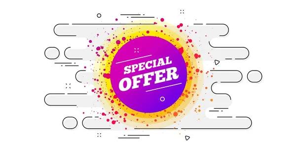 Special Offer Sticker Geometric Banner Flow Pattern Discount Banner Shape — Stock Vector