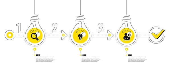 Шаблон Бізнес Інфографіки Хронологія Кроками Діаграма Процесу Роботи Піктограмами Досліджень — стоковий вектор