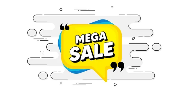 Mega Φούσκα Πώληση Γεωμετρικό Διαφημιστικό Πανό Μοτίβο Ροής Εκπτωτικό Σχήμα — Διανυσματικό Αρχείο
