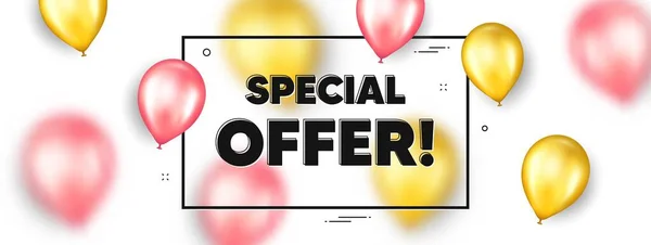 Special Offer Text Balloons Frame Promotion Banner Sale Sign Advertising — Stock Vector