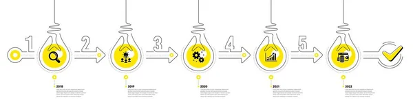 Бизнес Инфографика Шагами Диаграмма Технологического Процесса Иконками Research Working Idea — стоковый вектор
