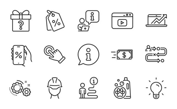 Набір Ділових Іконок Включена Піктограма Шлях Подорожі Лампочка Знаки Переказу — стоковий вектор