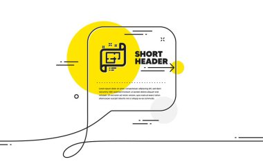 Mimari plan simgesi. Devamlı sohbet pankartı. Teknik proje işareti. Sohbet mesajında mimari plan simgesi. Yorum yap ve arka planda konuş. Vektör