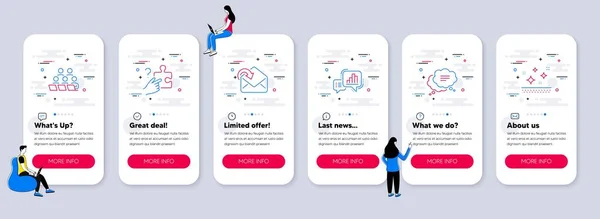 Іконки Set Business Такі Teamwork Graph Chart Text Message Icons — стоковий вектор