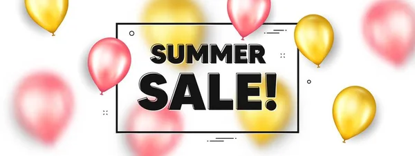 Summer Sale Text Balloons Frame Promotion Banner Special Offer Price — Stock Vector