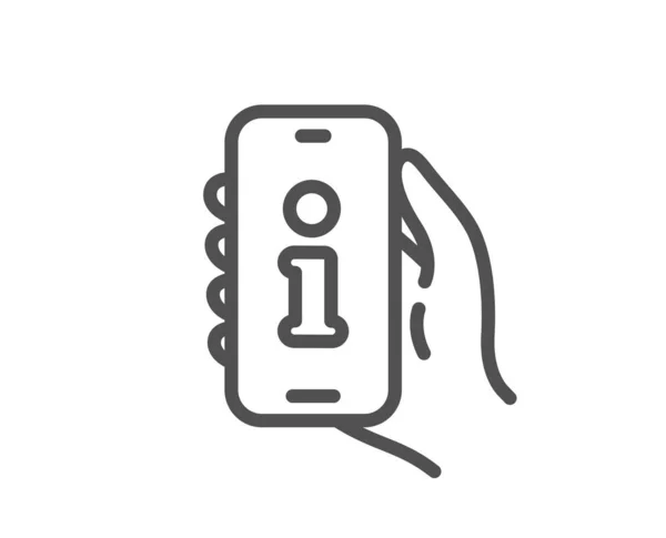 Unterstützungszeilen Symbol Telefonisches Informationsschild Smartphone Info Symbol Qualitäts Design Element — Stockvektor
