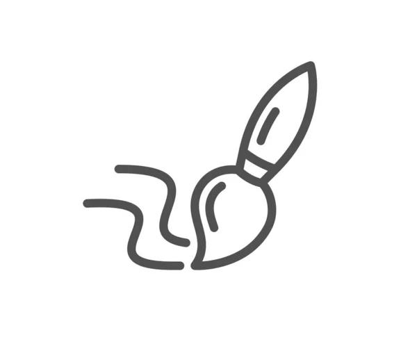 Måla Pensellinjens Ikon Vägglacksskylt Kreativ Teckning Konst Symbol Kvalitetselement Linjär — Stock vektor