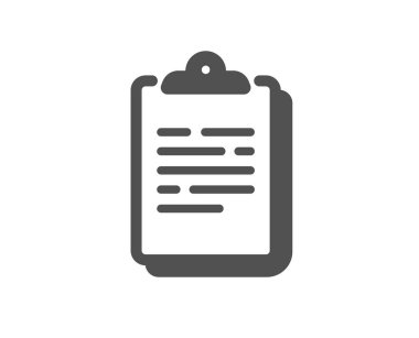 Pano belge simgesi. Anlaşma belgesi. Anket kayıt sembolü. Klasik düz stil. Kalite tasarım elemanı. Basit bir pano simgesi. Vektör