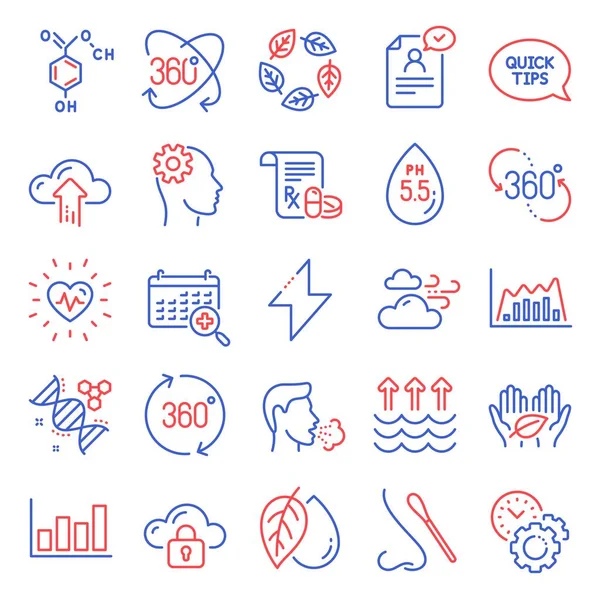 Science Icons Set Included Icon Chemistry Dna Heartbeat Organic Tested — Stock Vector