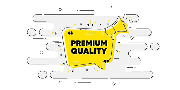 Bolha Qualidade Premium Banner Anúncio Geométrico Padrão Fluxo Megafone Oferece —  Vetores de Stock