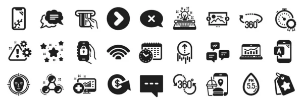 Set Technology Icons Swipe Best Result Wifi Icons Chat Messages — Stock Vector