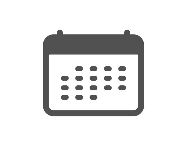 Icono Del Calendario Firma Planificador Anual Símbolo Programación Estilo Plano — Vector de stock