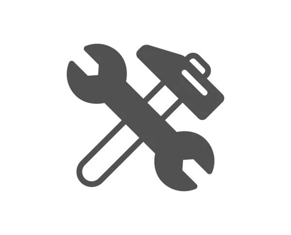 Repair Icon Fix Service Sign Wrench Hammer Tool Symbol Classic — Stock Vector