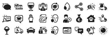 Yaprak çiğ, Kullanıcı Bildirimi, Hayvan Barınağı simgeleri gibi iş simgeleri. Dondurma, hesabı kaldırmak, araba servisi tabelaları. Konuşma balonu, çevrimiçi araştırma, arama. Web trafiği, taksi, kahve. Vektör