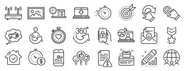 Dokunmatik Ekran Jesti, Çevrimiçi Kimya, Çevrimiçi Test Simgeleri gibi Teknoloji simgeleri. Gülümse, Fotoğraf, Kazanan madalyalar. 360 derece, akıllı telefon istatistikleri, zamanlayıcı. İstatistikleri düzenle. Vektör