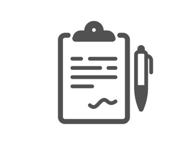 Pano belge simgesi. Anlaşma belgesi. Sözleşme sembolü. Klasik düz stil. Kalite tasarım elemanı. Basit bir pano simgesi. Vektör