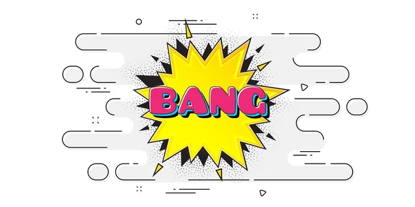 Банг Комікс Мультфільм Бульбашковий Банер Геометричний Рекламний Банер Схемою Потоку — стоковий вектор