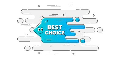 En iyi geçiş balonu. Geometrik reklam afişi akış modelinde. Çizgi film karakteri sohbet mesajı. Mavi akış pankart simgesi. Geçiş kalıbı örtüsü. En iyi seçim etiketi. Vektör