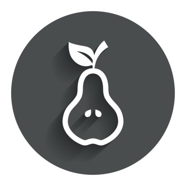 Armut yaprak işareti simgesi. meyve sembolü.