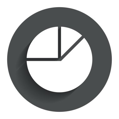 pasta grafiği grafik işareti simgesi. Diyagram düğmesi.