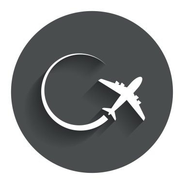 uçak işareti simgesi. seyahat gezi sembolü.
