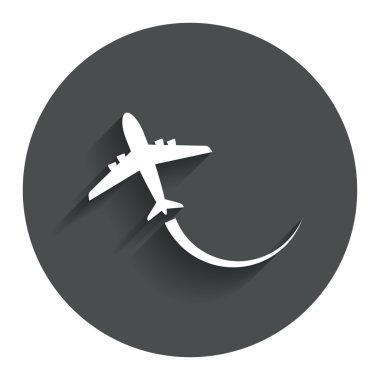 uçak işareti simgesi. seyahat gezi sembolü.