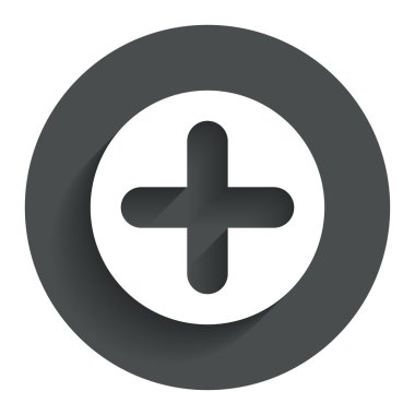 Artı işaret simgesi. Pozitif sembol.