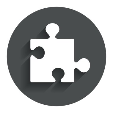 bulmaca parçası işareti simgesi. Strateji sembolü.