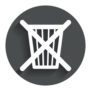 çöpe atmayın. geri dönüşüm kutusu işareti simgesi.