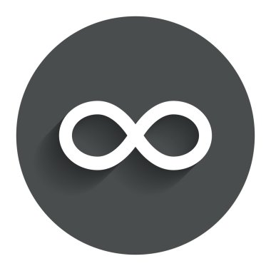 simge yineleyin. döngü sembolü. sonsuzluk işareti.