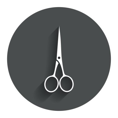 makas Kuaför kapalı simgesi. terzi sembolü.