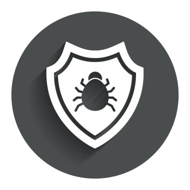 kalkan işareti simgesi. virüs koruma simgesi.