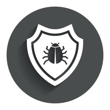 kalkan işareti simgesi. virüs koruma simgesi.