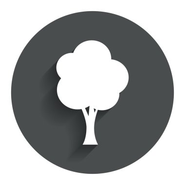 ağaç işareti simgesi. Orman sembolü.