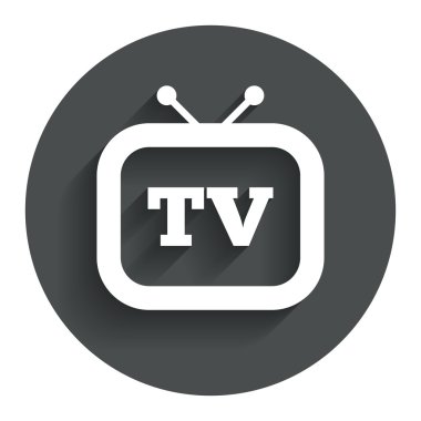 Retro tv işareti simgesi. televizyon set simgesi.