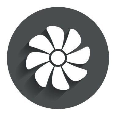 Havalandırma işareti simgesi. Vantilatör sembolü.