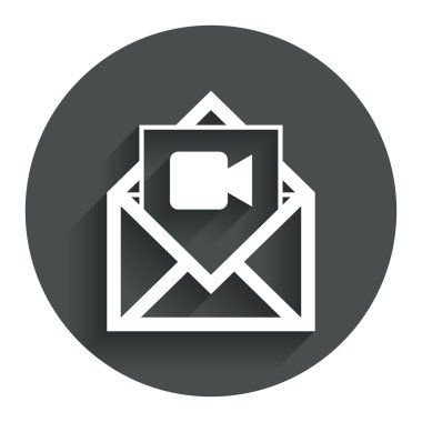 video posta simgesi. video kamera simgesi. İleti.