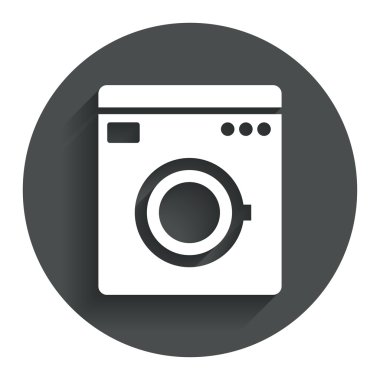 çamaşır makinesi simgesi. ev aletleri sembolü.