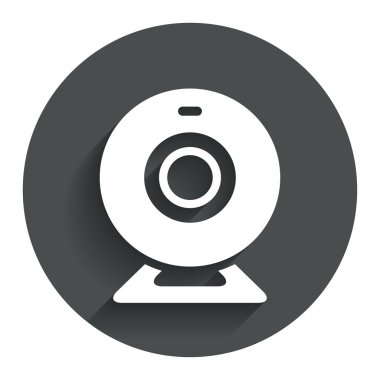 Webcam işareti simgesi. Web video sohbet sembolü.