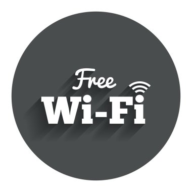 Ücretsiz Wi-Fi işareti. WiFi sembolü. Kablosuz ağ.