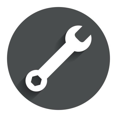 İngiliz anahtarı anahtar işareti simgesi. servis aracı simgesi.