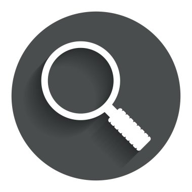 Büyüteç cam işareti simgesi. Yakınlaştırma aracı. Gezinti