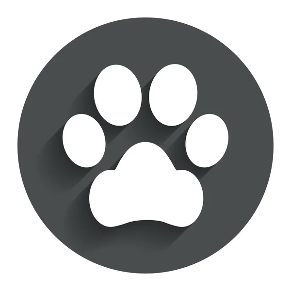 Ikona znak łapa psa. symbol zwierzęta. — Wektor stockowy
