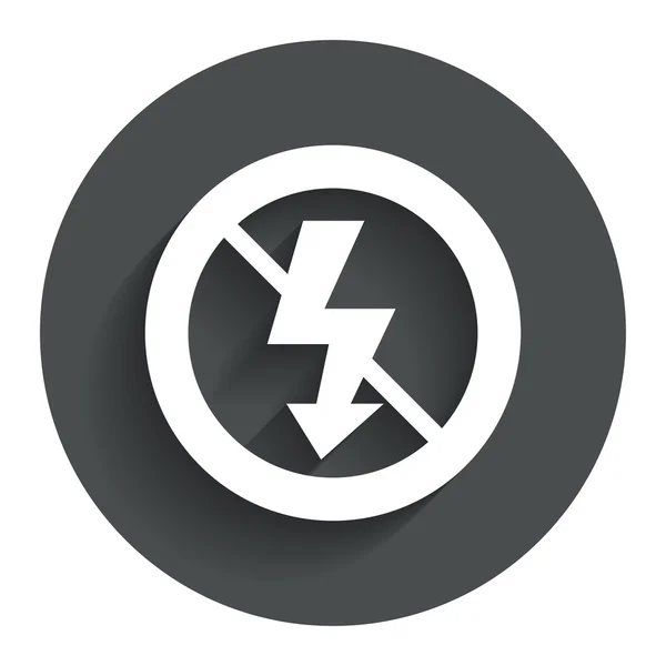 No Photo flash sign icon. Lightning symbol. — Stock Vector