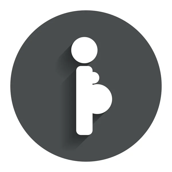 Ikona těhotná podepsat. těhotenství symbol. — Stockový vektor