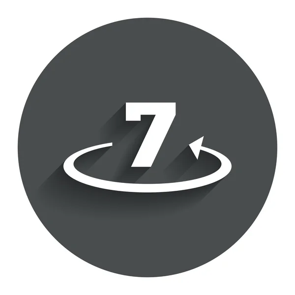 Teruggave van goederen binnen 7 dagen teken pictogram. — Stockvector